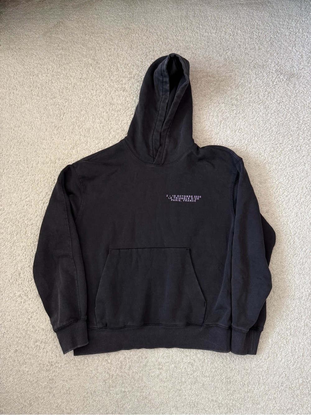 Black Men's Graphic Pullover Hoodie - Casual Everyday Comfort Loose Fit